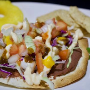 Tostadas with Refried Beans - Cut The Crap Kitchen - Costa Rica