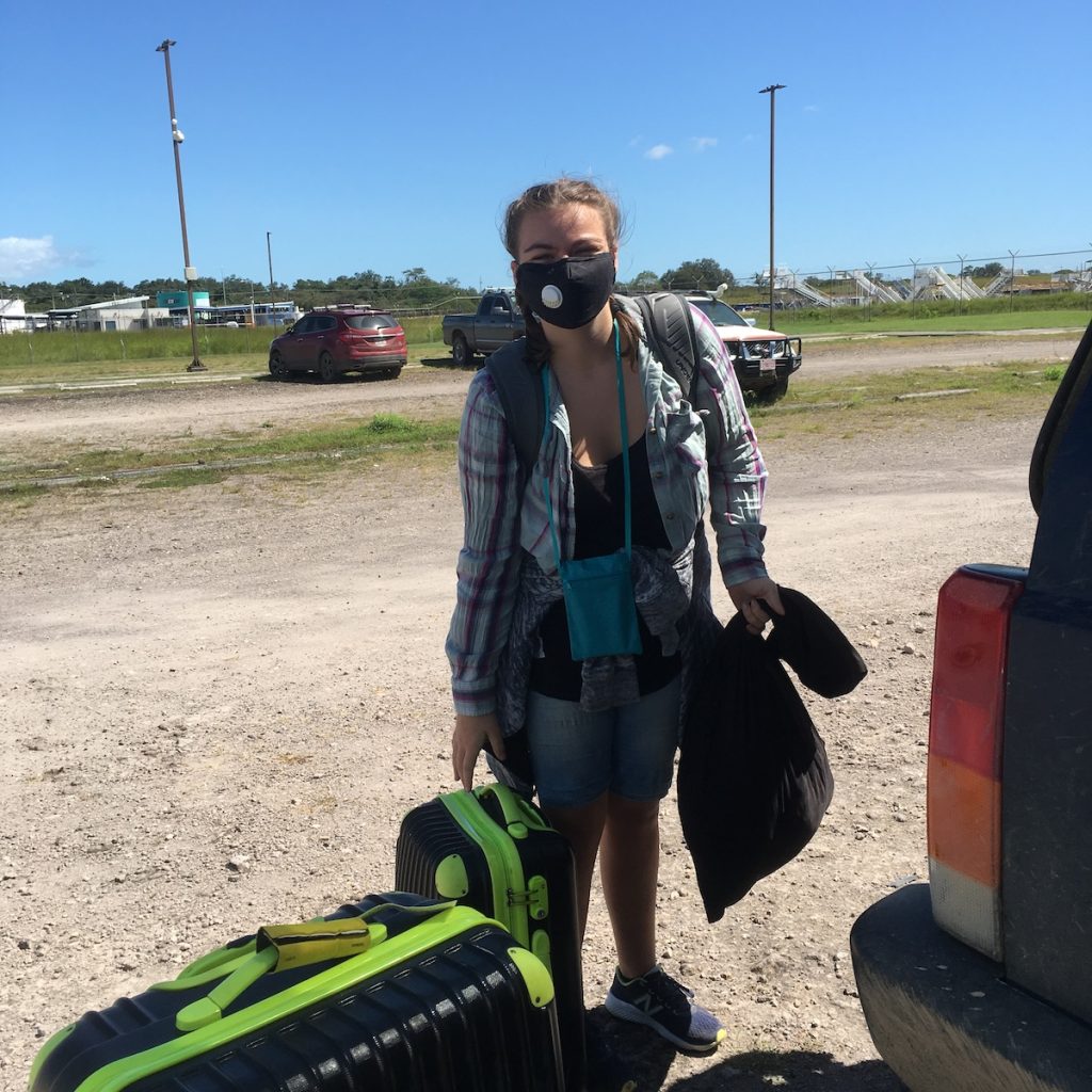 Taya Masked Costa RIca Liberia Airport LIR