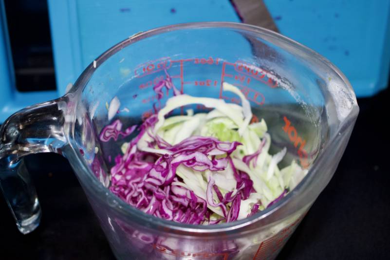 Sliced Cabbage - Cut The Crap Kitchen - Costa Rica