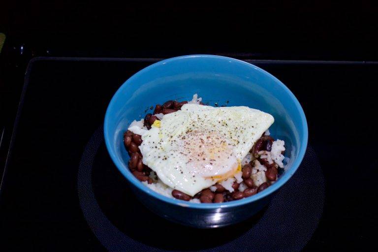 Beans & Rice with Egg - Cut The Crap Kitchen - Costa Rica