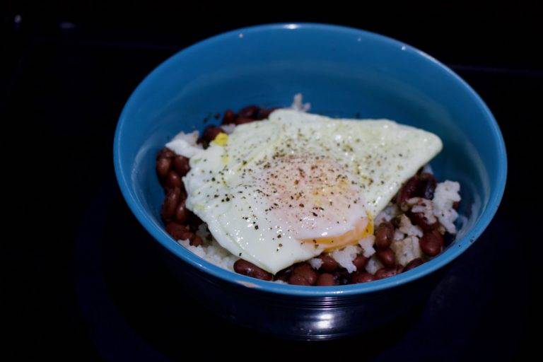 Beans & Rice with Egg - Cut The Crap Kitchen - Costa Rica