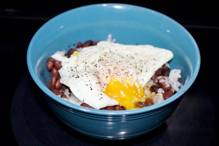 Beans & Rice with Egg - Cut The Crap Kitchen - Costa Rica